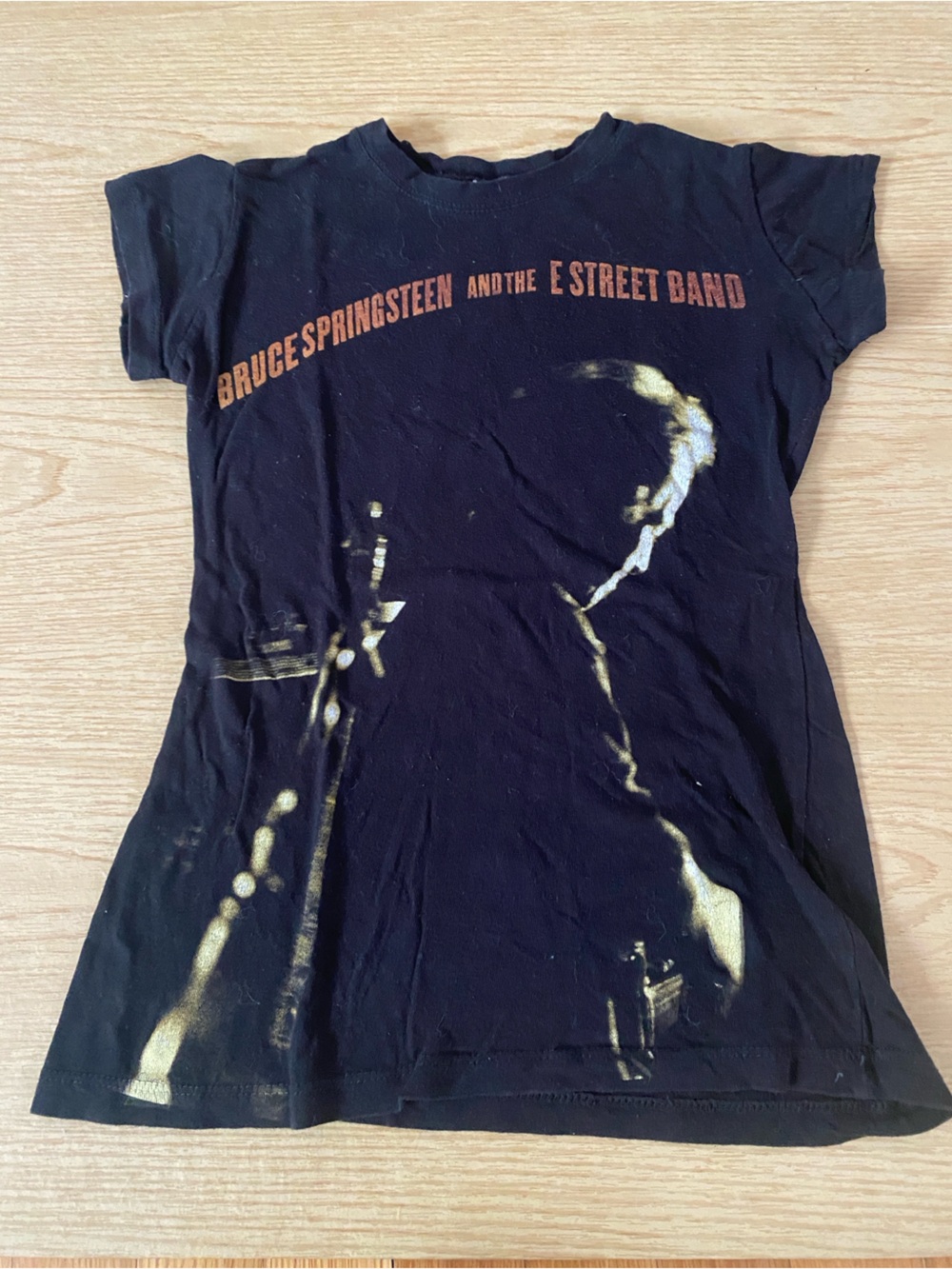Bruce Springsteen Women’s fitted Graphic VINTAGE  Tee - Black